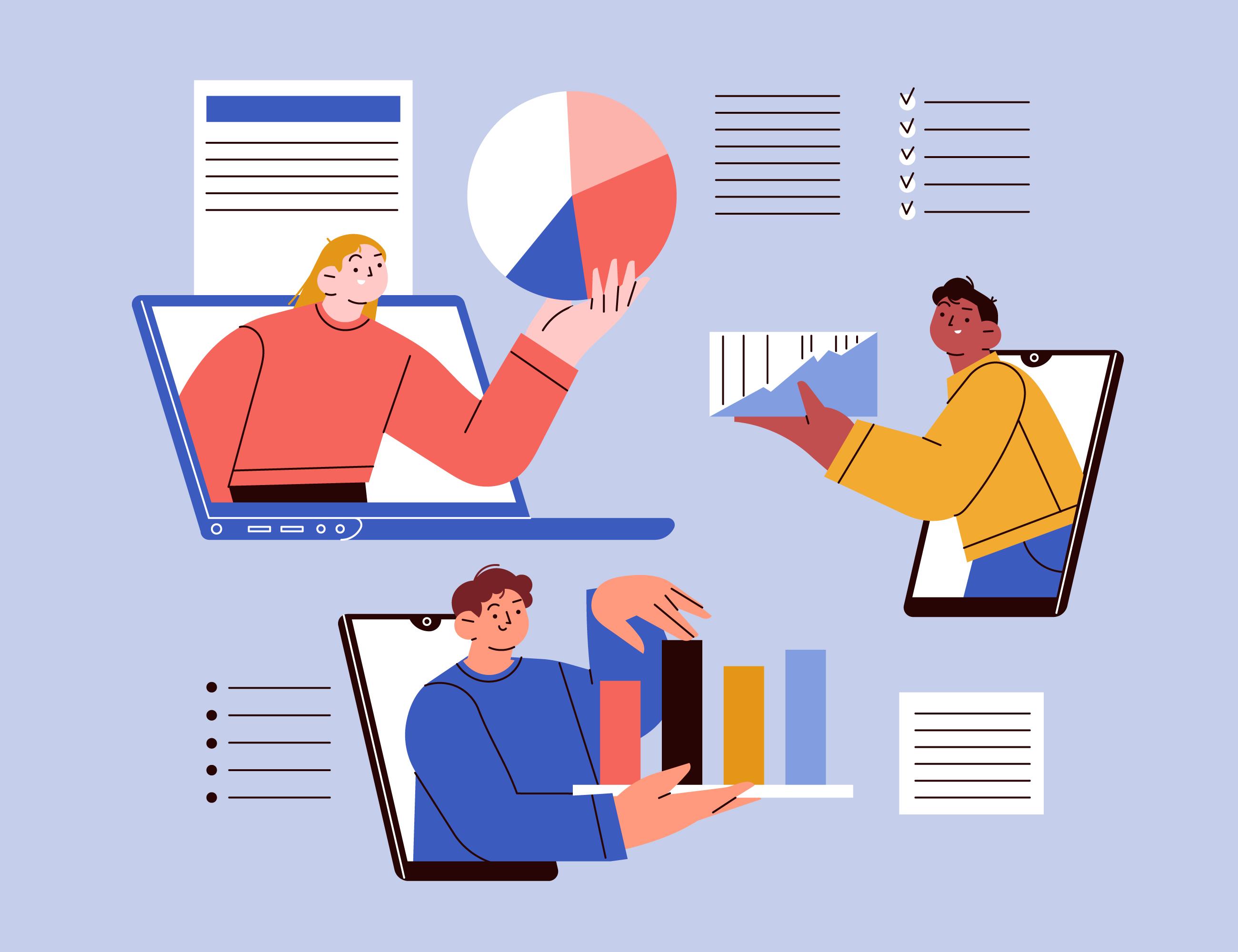 Data analysis form illustration